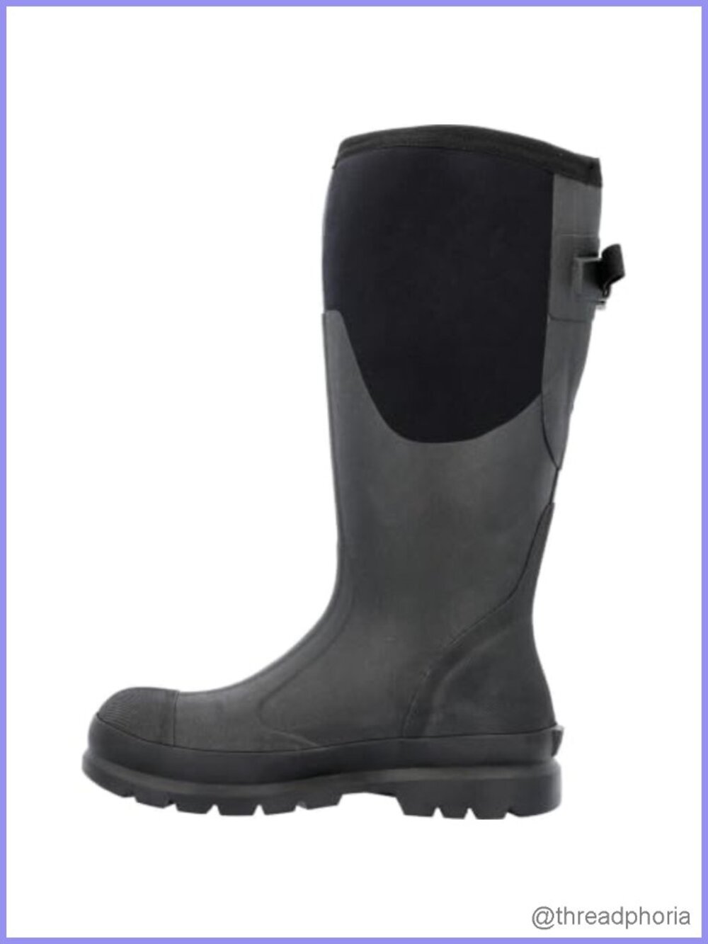 Wide Calf Tall Work Boot Rubber Neoprene Comfort Round Toe Mid-Calf